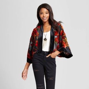 Xhilaration Cropped Kimono